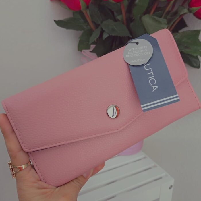 Monedero Nautica rosa con protección RFID