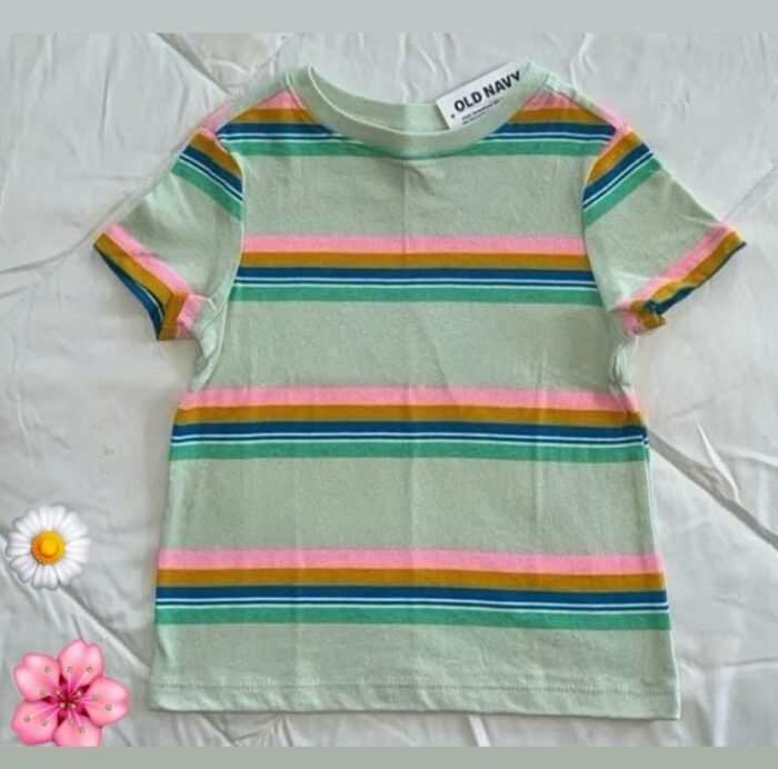 Camisa para niña Old Navy de rayas multicolor