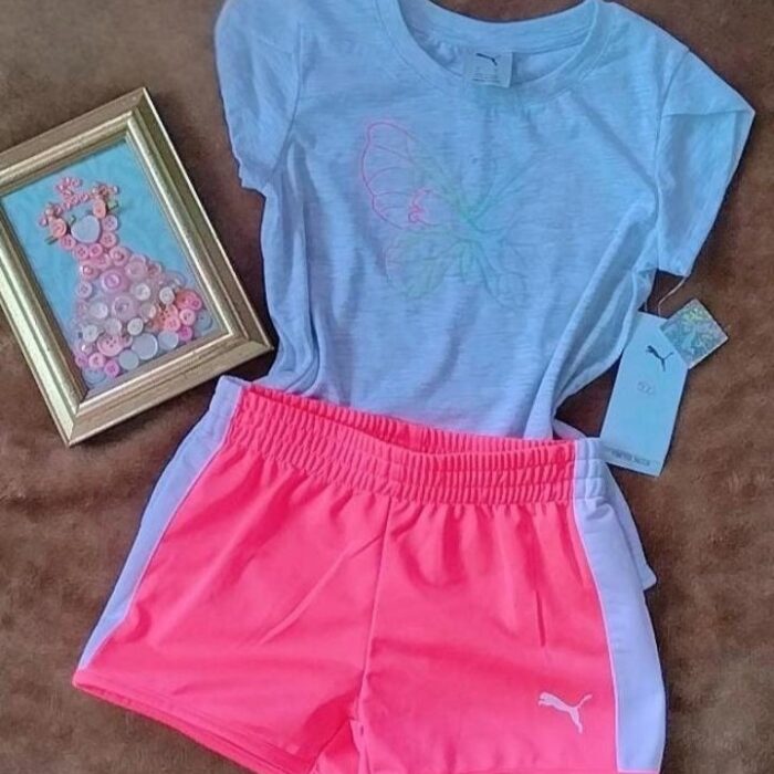 Conjunto deportivo de 2 piezas marca Puma para niña talla 6