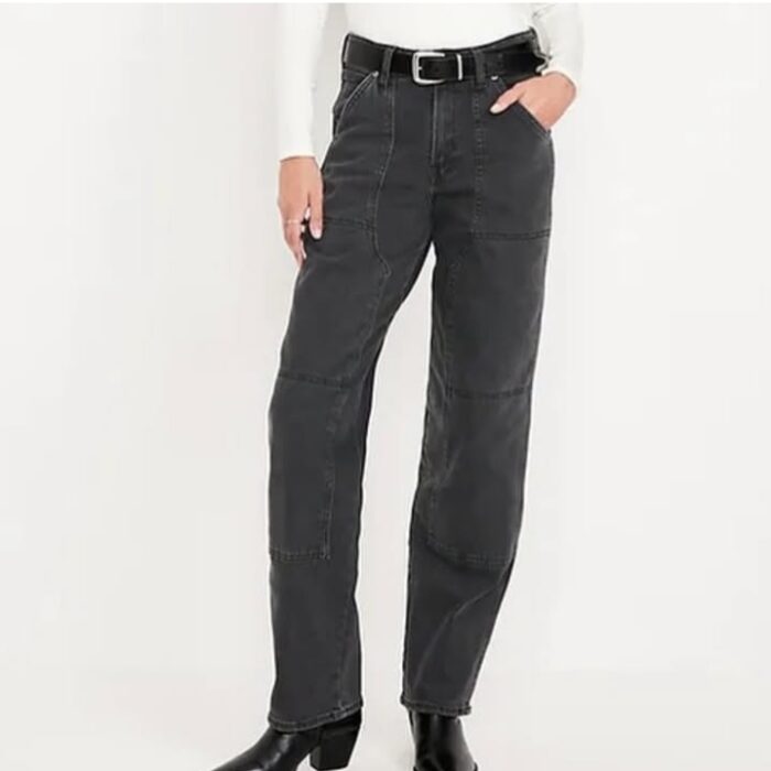 Pantalón Jean High Rise O.G Loose Color prelavado Negro para Dama-talla 6-