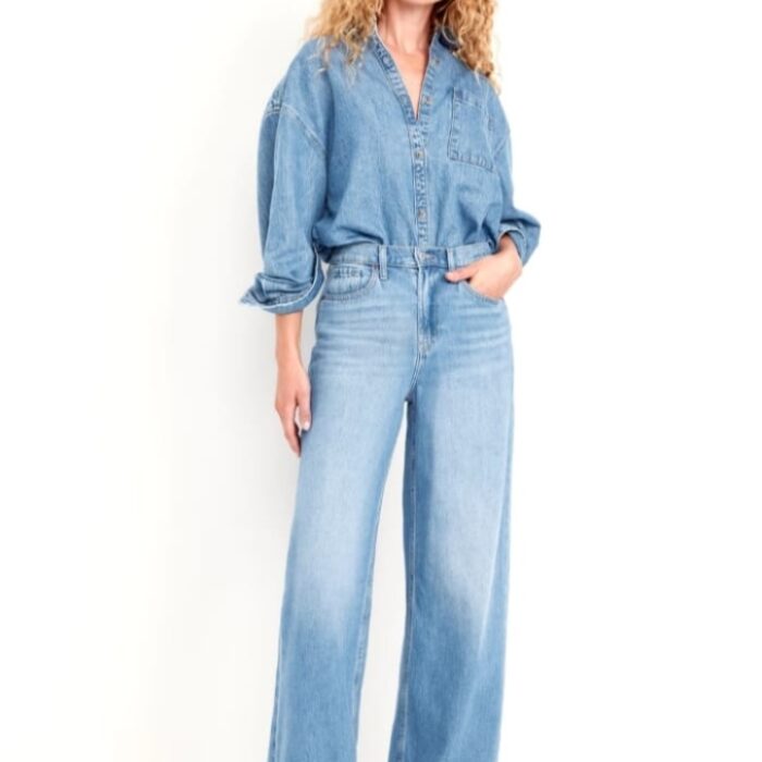 Pantalón Baggy Wide Leg Old Navy para Dama – Denim Azul