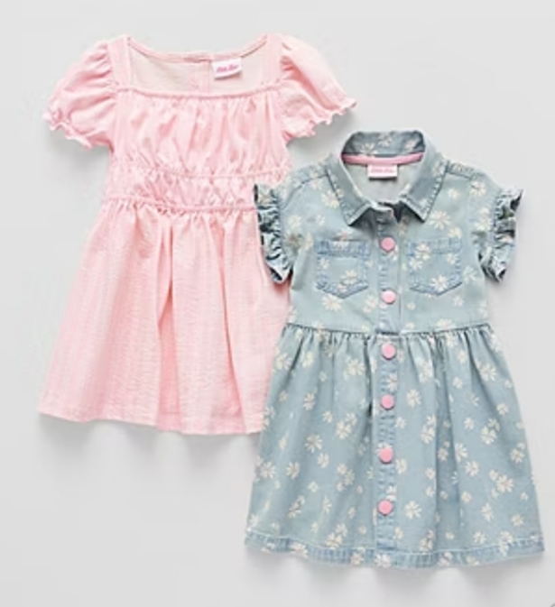 Set de 2 vestidos Little Lass para niña talla 24 meses