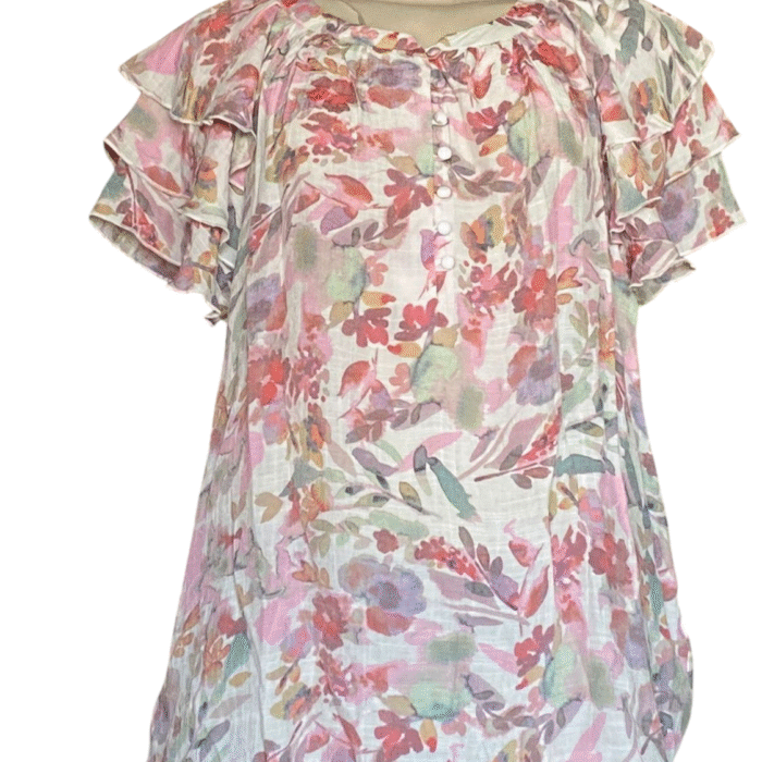 Camisa floral Hope & Harlow para mujer talla L – Estilo fresco y elegante