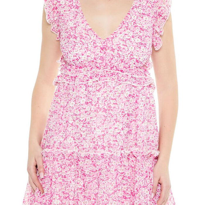 Vestido corto floral rosa Forever 21 – Talla L