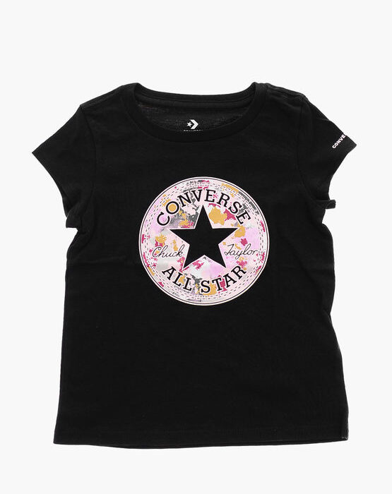 Camiseta negra All Star Chuck Taylor para niña talla L (12-13Y)