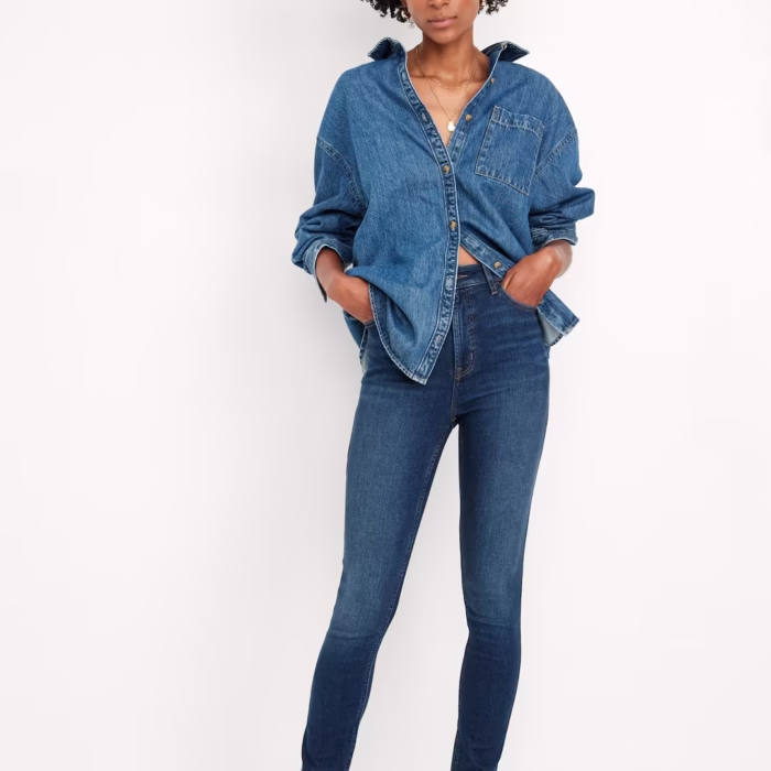 Pantalón Jean Old Navy Rockstar Super Skinny 360° Stretch para Dama – Azul denim