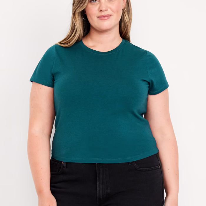 BESTEE T-Shirt Old Navy – Camiseta Básica Suave para Mujer en Varios Colores