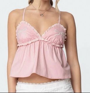 Crop Top Holgado Faded Rose Rosa Pastel- Talla L -para Dama
