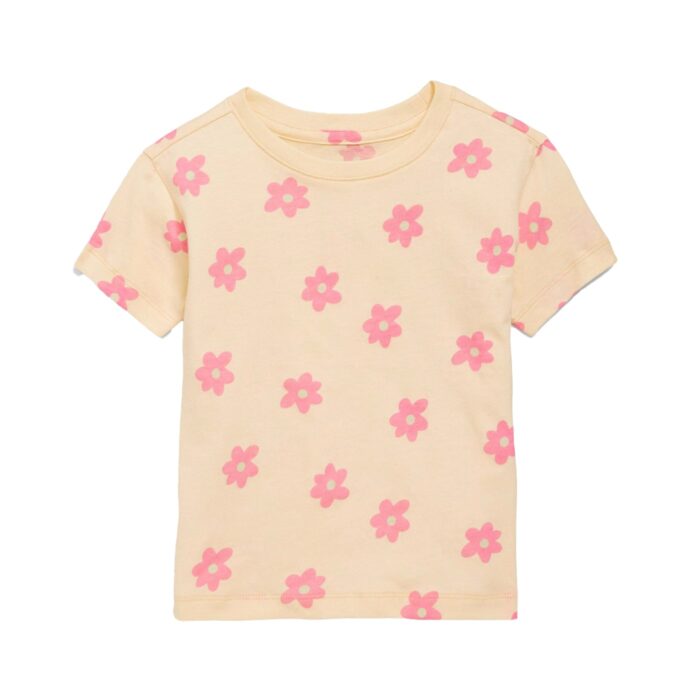Camisa para niña Old Navy con estampado de flores rosadas