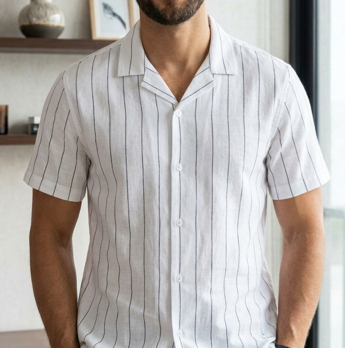 Camisa de Botones Kenneth Cole a Rayas para Hombre | Estilo Elegante y Moderno