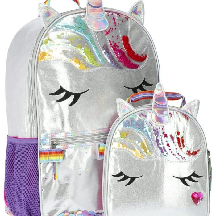 Set de Mochila y lonchera Unicornio Wonder Nation para Niña | Escolar y Uso Diario