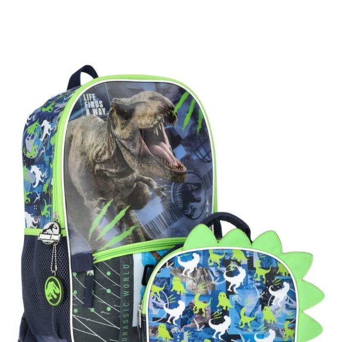 Set Mochila + Lonchera Jurassic Park Infantil | Diseño de Dinosaurios