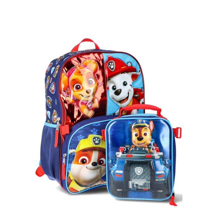 Set Mochila + Lonchera Paw Patrol para Niños | Mochila Escolar Infantil con Diseño Oficial