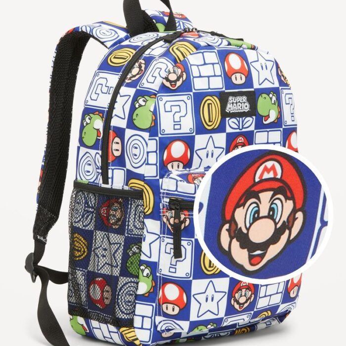 Mochila Escolar Super Mario Bros Oficial - Diseño Colorido con Mario y Yoshi