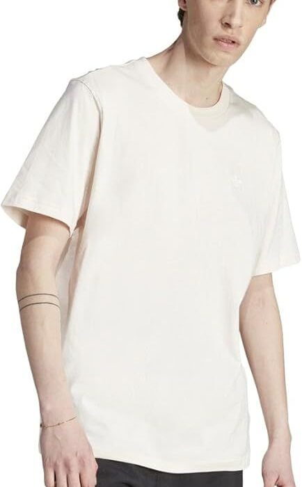 Camiseta adidas cuello redondo color beige