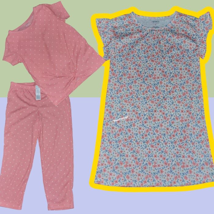Set Carter's 3 Piezas para Niña - Conjunto de Blusa, Pantalón y Vestido Floral -