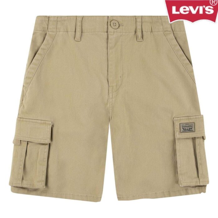 Short Cargo Levi's para Niño - Beige Khaki con Bolsillos Laterales