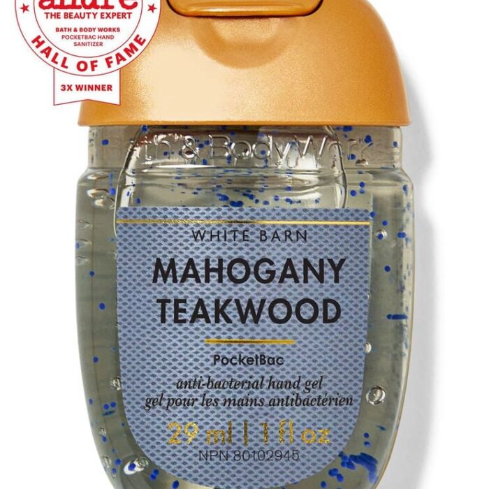 Bath & Body Works Mahogany Teakwood Hand Gel 29ml – Gel Antibacterial de Bolsillo Aroma Amaderado