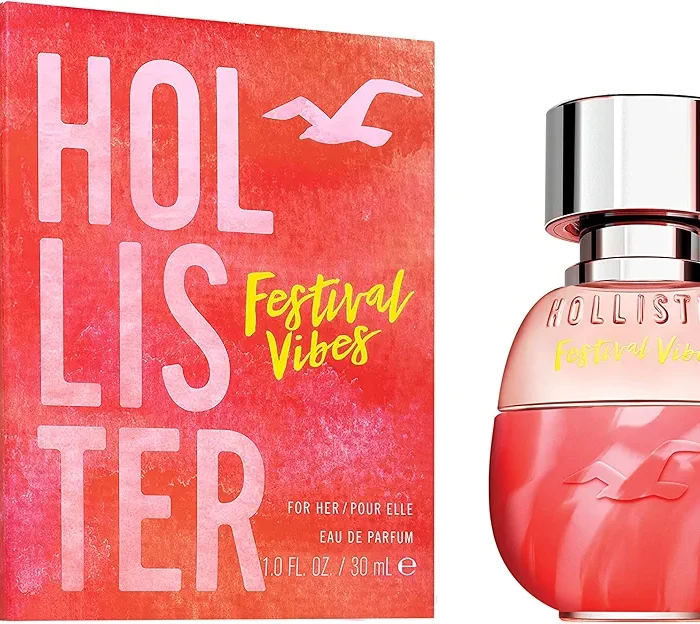 Hollister Festival Vibes Eau de Parfum (EDP) para Mujer 30 ml – Fragancia Floral Frutal Juvenil